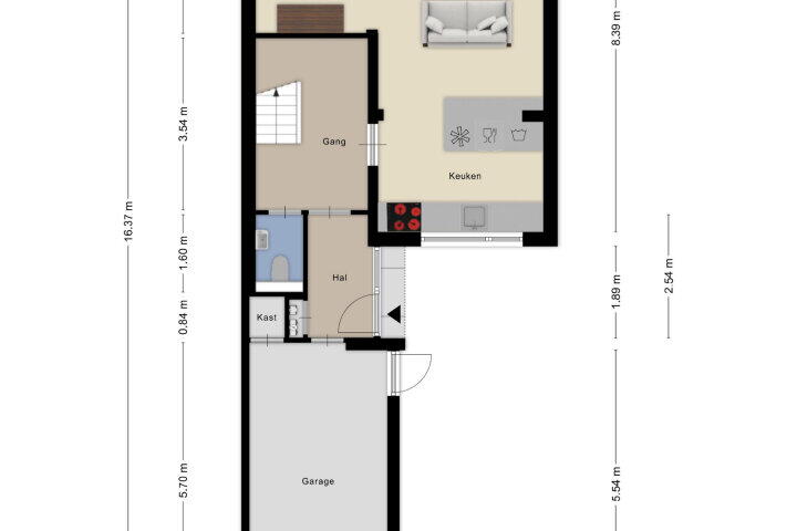 Plattegrond – Mathildadonk 14, Roosendaal