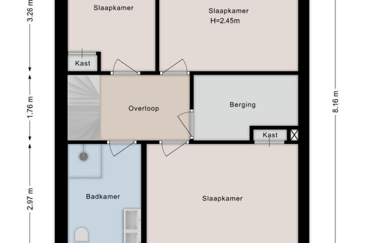 Plattegrond – Matthijs Kiersstraat 18, Steenwijk