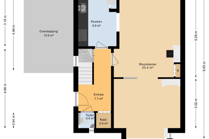 Plattegrond – Matthijs Kiersstraat 22, Steenwijk