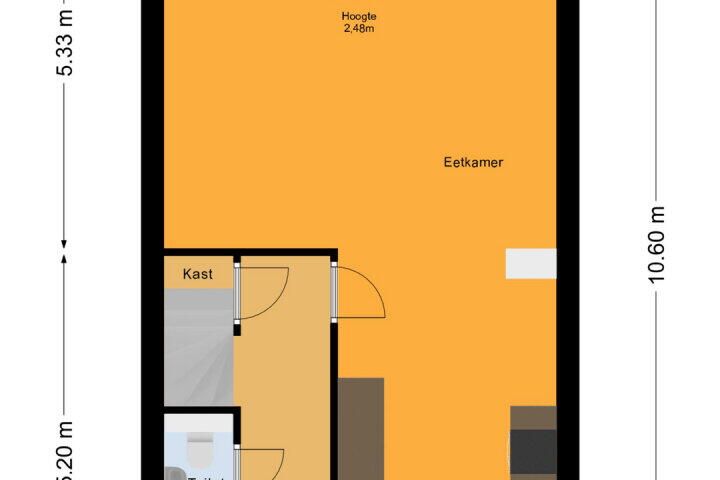 Plattegrond – Mauritiusstraat 12, Almere