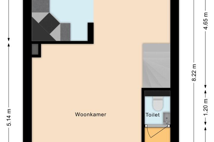 Plattegrond – Mauritsstraat 26, Alphen aan den Rijn