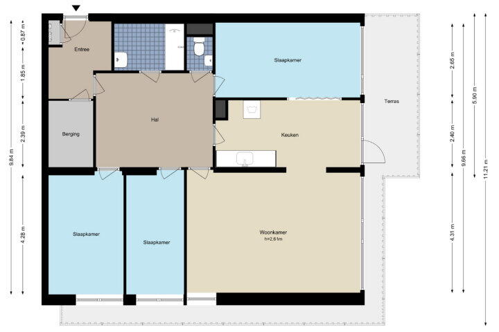 Plattegrond – Max Havelaarlaan 399, Amstelveen