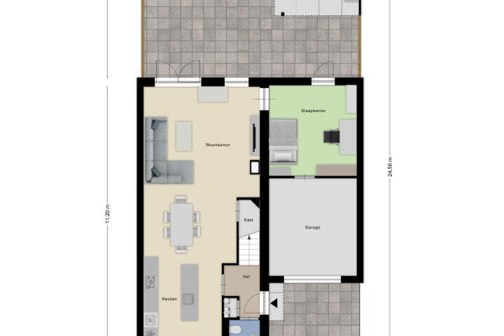 Plattegrond – Maximalaan 48, Oud Gastel
