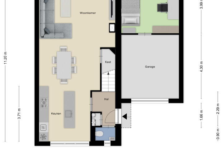 Plattegrond – Maximalaan 48, Oud Gastel
