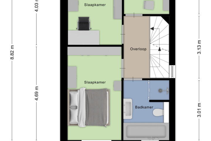 Plattegrond – Maximalaan 48, Oud Gastel