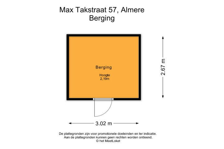 Plattegrond – Max Takstraat 57, Almere