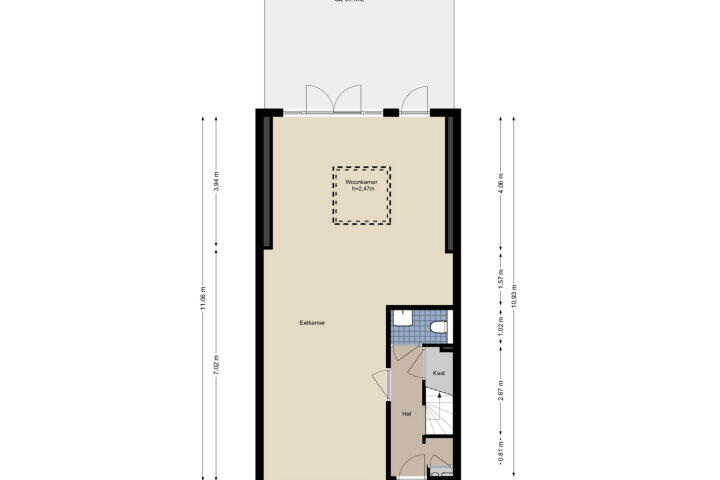 Plattegrond – Meelbeslaan 22, Amstelveen