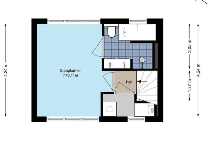Plattegrond – Meelbeslaan 22, Amstelveen