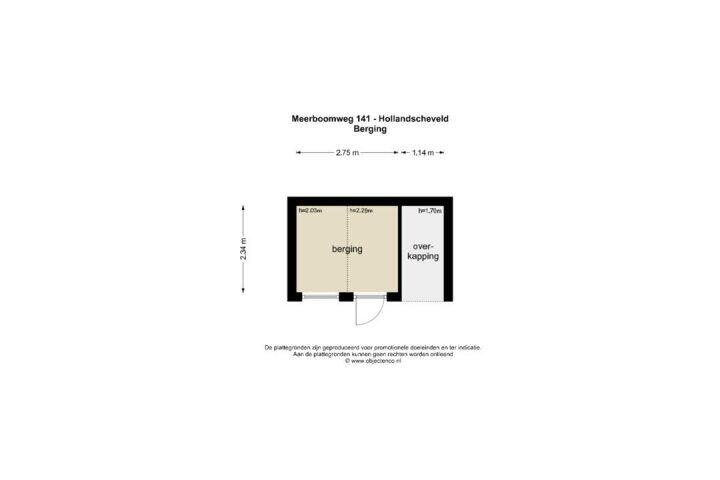 Plattegrond – Meerboomweg 141, Hollandscheveld