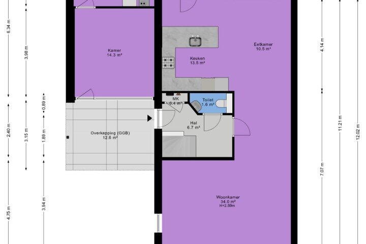 Plattegrond – Meerkoet 3, Emmer-Compascuum