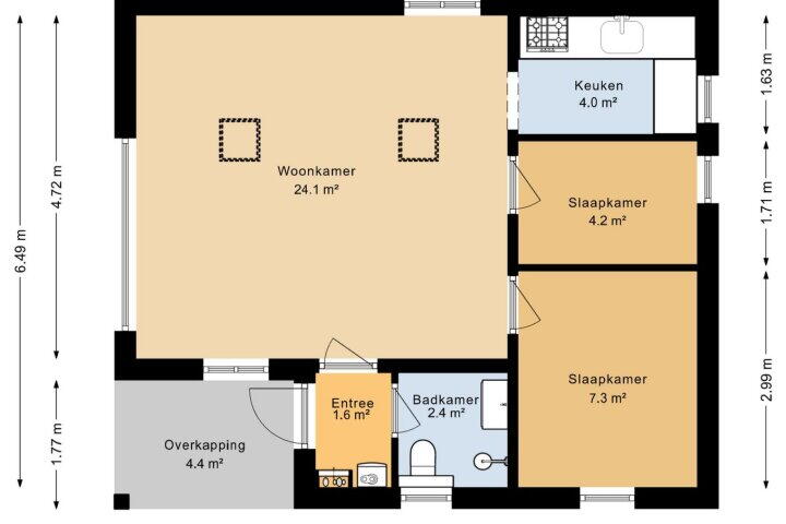 Plattegrond – Meerlaan 22, Norg
