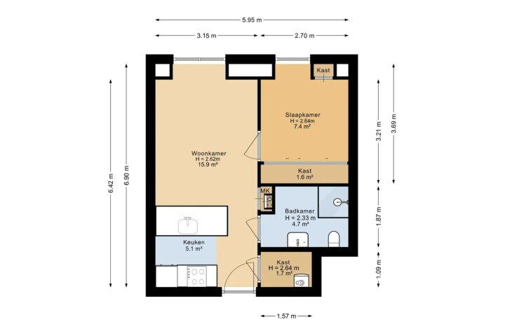 Plattegrond – Meerluchtlaan 42, Amsterdam