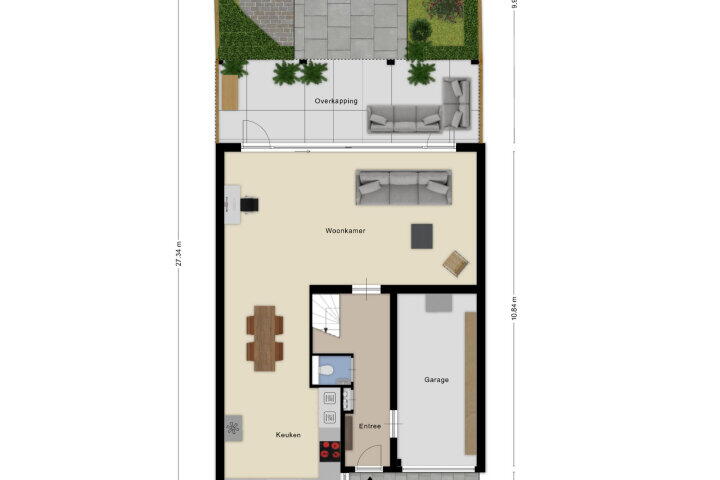 Plattegrond – Meesberg 11, Roosendaal