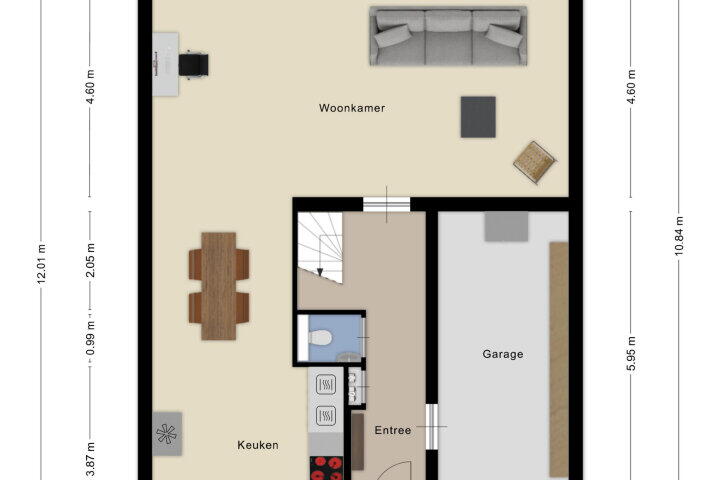 Plattegrond – Meesberg 11, Roosendaal