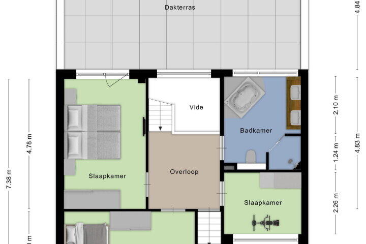 Plattegrond – Meesberg 11, Roosendaal