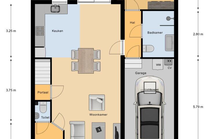 Plattegrond – Meester Delhoofenstraat 21, Heel