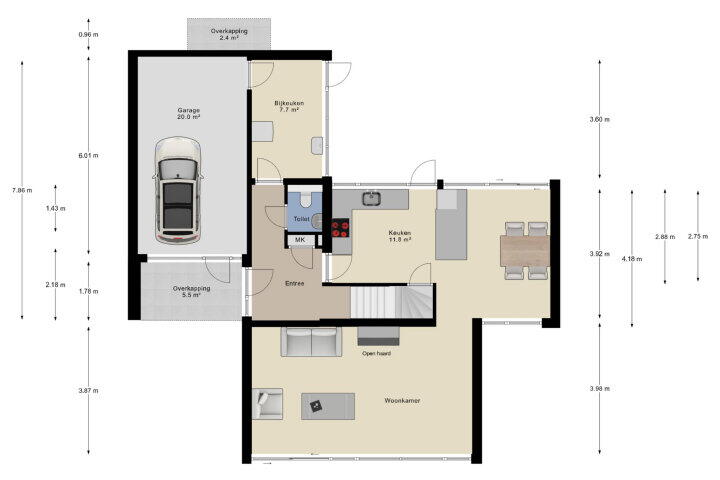 Plattegrond – Meester Merkxstraat 9, Arnhem