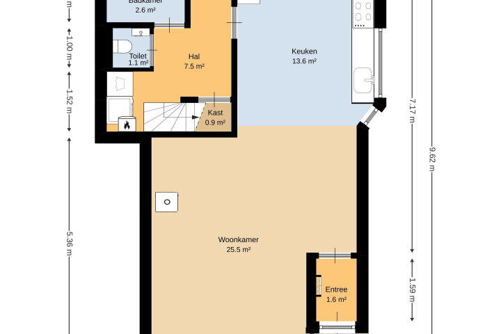 Plattegrond – Meester Nennstiehlweg 38, De Wilp