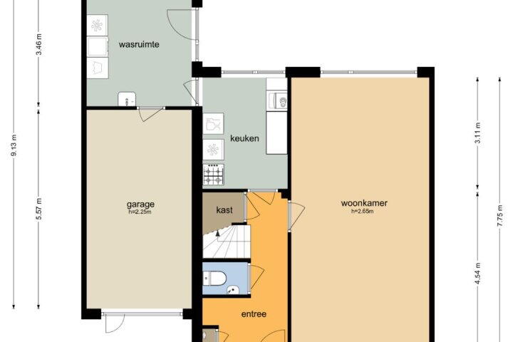 Plattegrond – Meester Neuteboomstraat 52, Stadskanaal