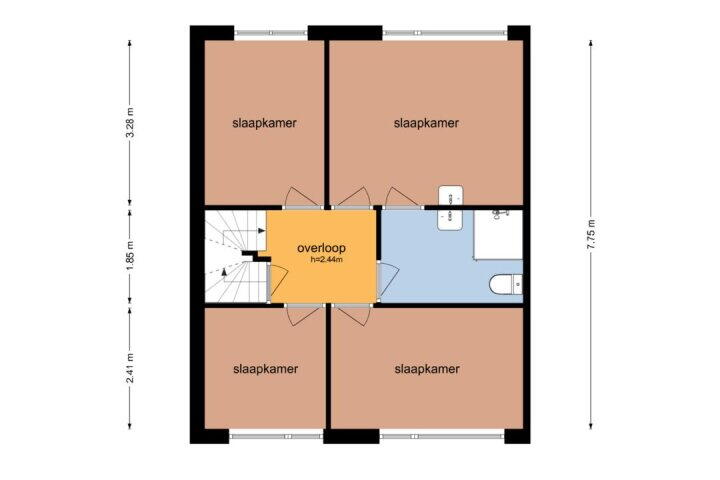 Plattegrond – Meester Neuteboomstraat 52, Stadskanaal