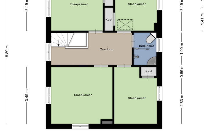 Plattegrond – Meester van Coothlaan 32, Wijchen