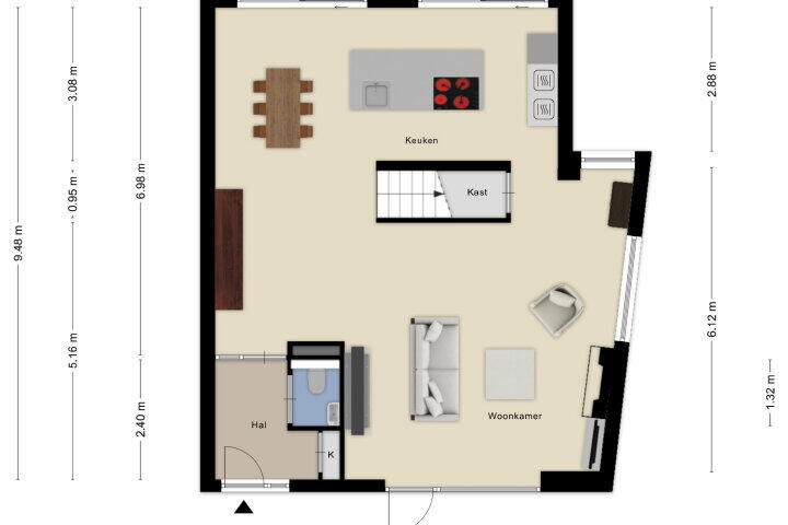 Plattegrond – Meeuwberg 114, Roosendaal