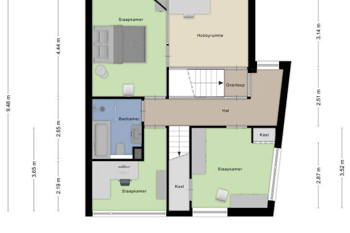 Plattegrond – Meeuwberg 114, Roosendaal