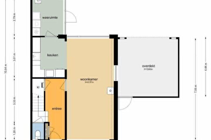 Plattegrond – Meeuwenlaan 14, Vries