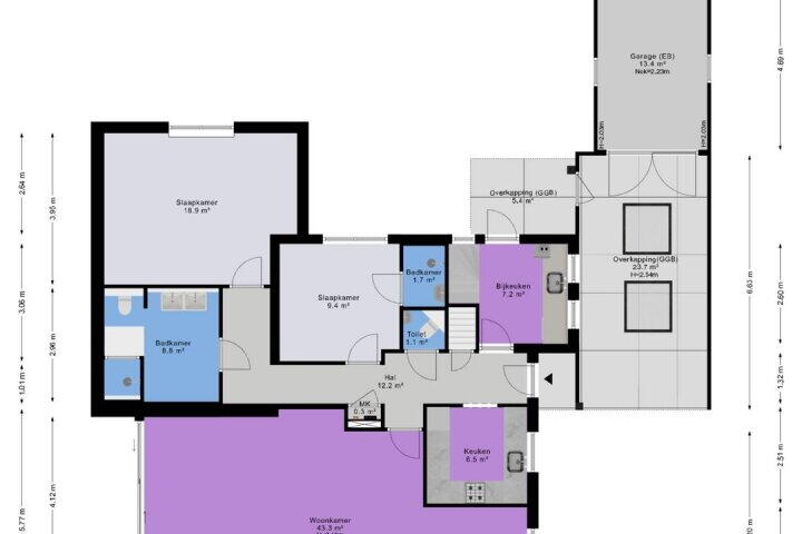 Plattegrond – Meidoornlaan 4, Exloo