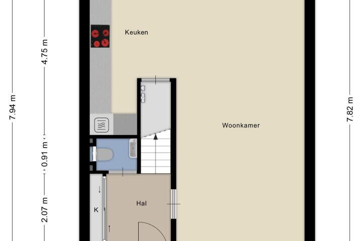 Plattegrond – Meijhorst 1325, Nijmegen