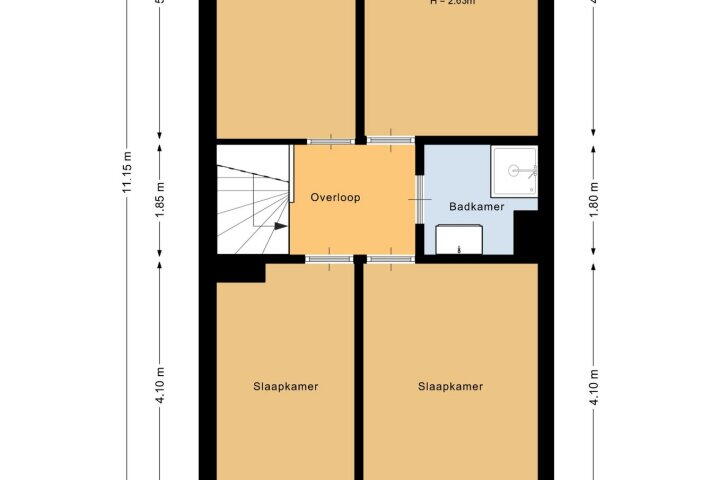 Plattegrond – Meindert Hobbemastraat 5, Meppel