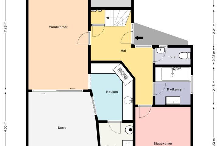 Plattegrond – Meineszstraat 4, Heerenveen