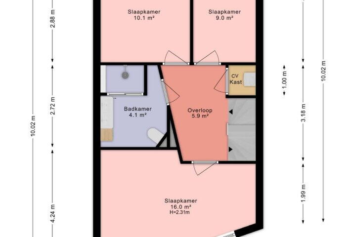 Plattegrond – Meivliegsingel 21, Den Haag