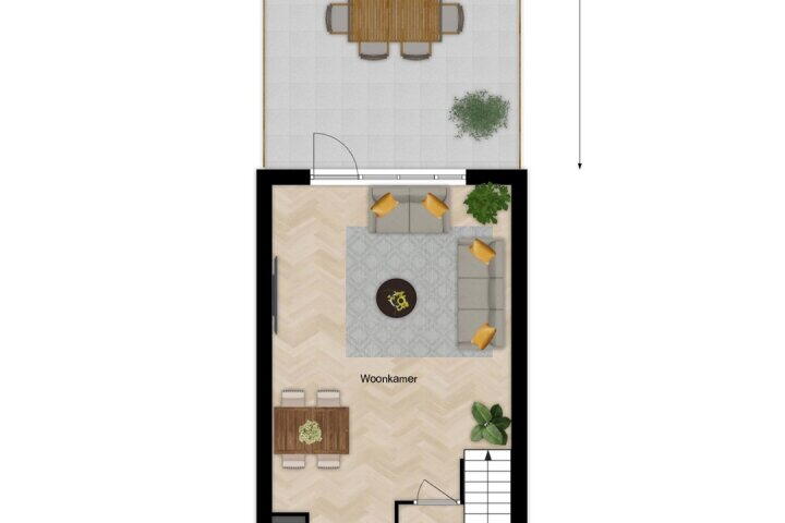 Plattegrond – Melkweglaan 132, Hazerswoude-Rijndijk