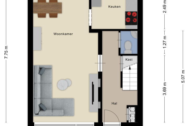Plattegrond – Melleveld 7, Wouw