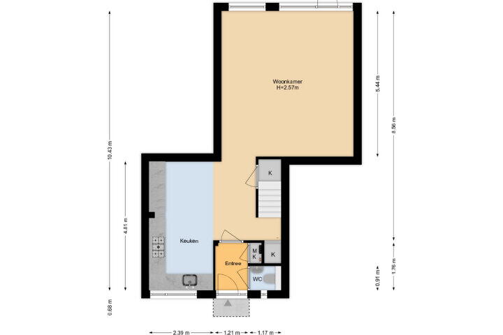 Plattegrond – Mendelssohnrode 50, Zoetermeer