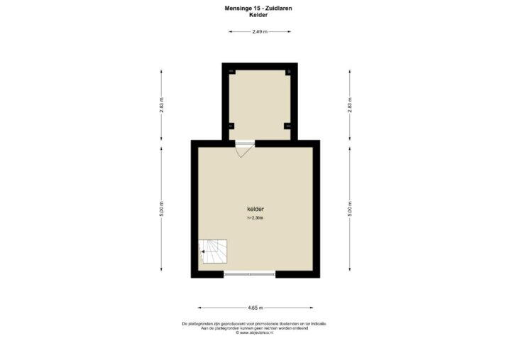 Plattegrond – Mensinge 15, Zuidlaren