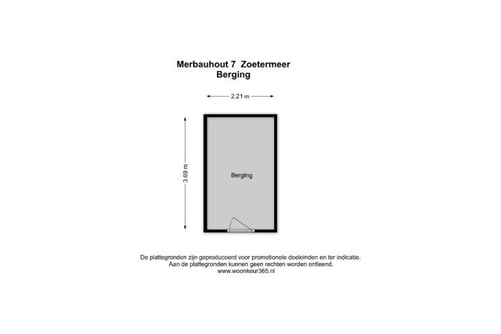 Plattegrond – Merbauhout 7, Zoetermeer