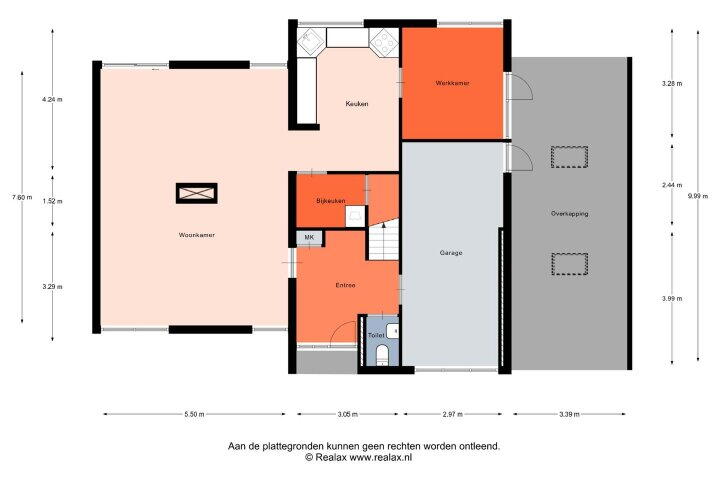 Plattegrond – Merelhof 36, Norg