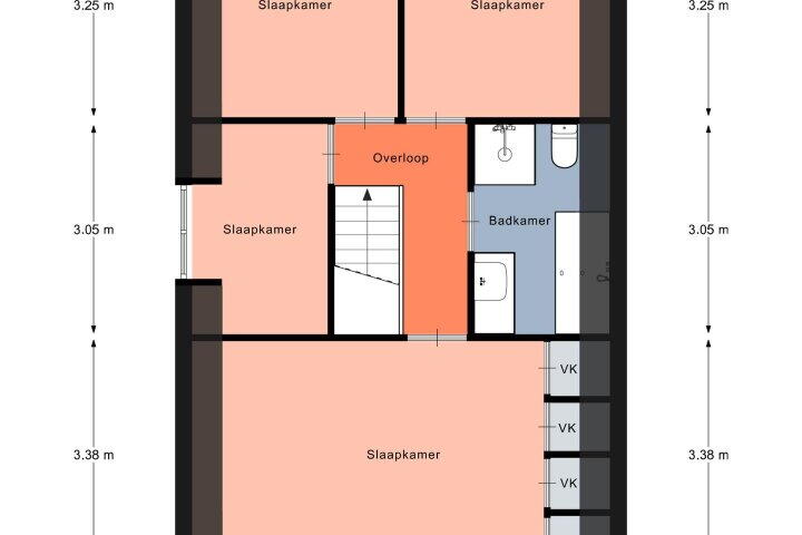 Plattegrond – Merelhof 36, Norg