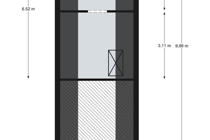 Plattegrond – Merelhof 36, Norg