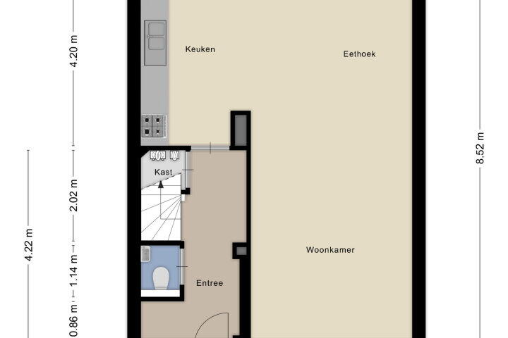Plattegrond – Merelstraat 8, Wijchen