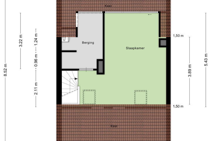 Plattegrond – Merelstraat 8, Wijchen