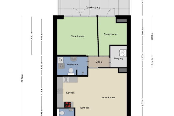 Plattegrond – Merlijnstraat 45, Wijchen