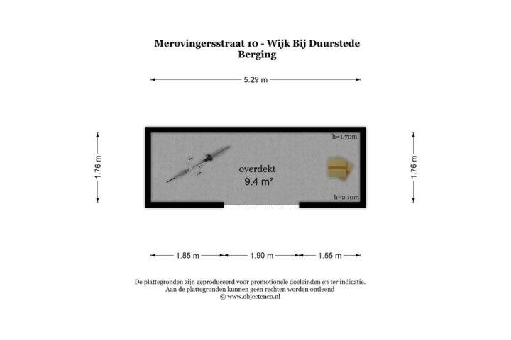 Plattegrond – Merovingersstraat 10, Wijk bij Duurstede
