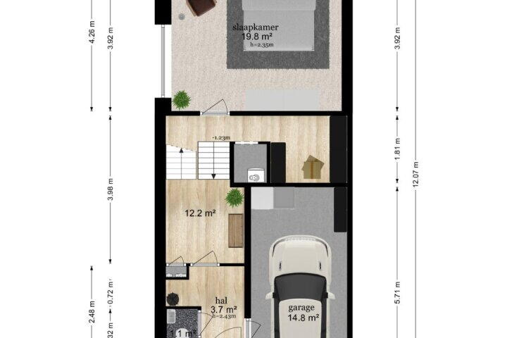 Plattegrond – Merovingersstraat 36, Wijk bij Duurstede