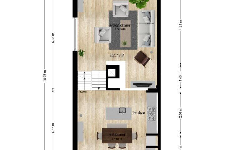 Plattegrond – Merovingersstraat 36, Wijk bij Duurstede