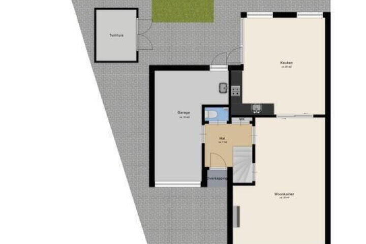 Plattegrond – Merwede 17, Hoogeveen