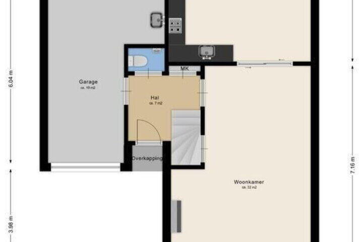 Plattegrond – Merwede 17, Hoogeveen