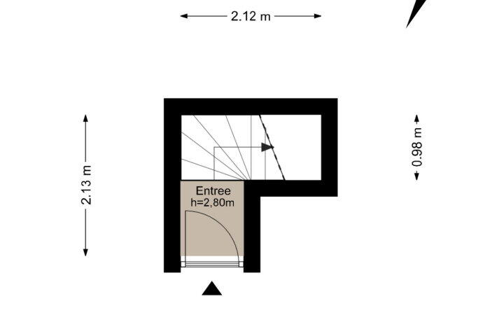 Plattegrond – Merwedeplein 15 3, Amsterdam